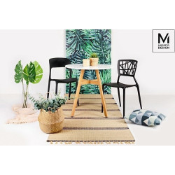 C1028.BLACK MODESTO krzesło ZING czarne - polipropylen King Home