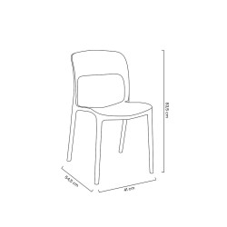 C1028.BLACK MODESTO krzesło ZING czarne - polipropylen King Home