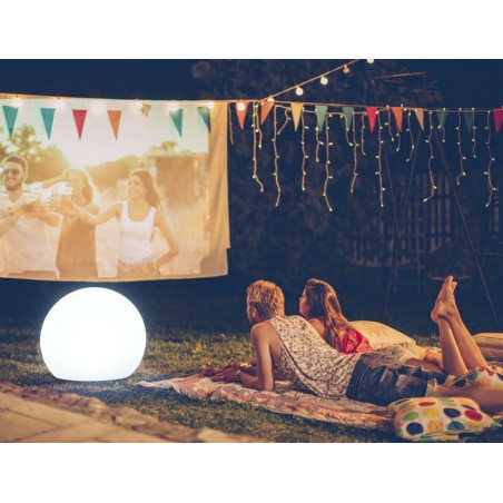 LUMBL030SSNW NEW GARDEN lampa ogrodowa BULY 30 SOLAR & BATTERY biała King Home