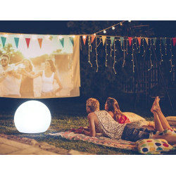 LUMBL040SSNW NEW GARDEN lampa ogrodowa BULY 40 SOLAR & BATTERY biała King Home