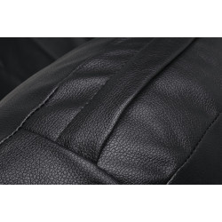 JH-200.BLACKPU Fotel wiszący BUBBLE poduszka  czarna - korpus akryl, poduszka ekoskóra King Home