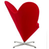JH084.RED Fotel SERCE czerwony - włókno szklane, wełna, podstawa aluminiowa King Home