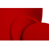 JH084.RED Fotel SERCE czerwony - włókno szklane, wełna, podstawa aluminiowa King Home