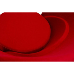 JH084.RED Fotel SERCE czerwony - włókno szklane, wełna, podstawa aluminiowa King Home