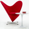 JH084.RED Fotel SERCE czerwony - włókno szklane, wełna, podstawa aluminiowa King Home