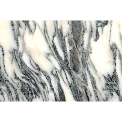 RT-335V.ARABESCATO Stół TULIP ELLIPSE MARBLE ARABESCATO  - biały - blat owalny marmurowy, metal King Home