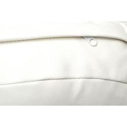 JH-200-2.WHITEPUW Fotel BUBBLE STAND 2 poduszka biała - akryl, chrom, ekoskóra King Home