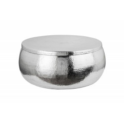 40232 INVICTA stolik kawowy ORIENT STORAGE - 70cm, aluminum, metal, srebrny King Home