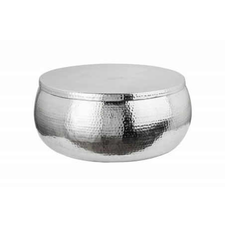 40232 INVICTA stolik kawowy ORIENT STORAGE - 70cm, aluminum, metal, srebrny King Home