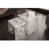 38965 INVICTA zestaw stolików ABSTRACT srebrny - aluminium King Home