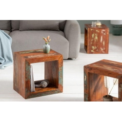 40888 INVICTA stolik JAKARTA 45 cm  - drewno z recyklingu King Home